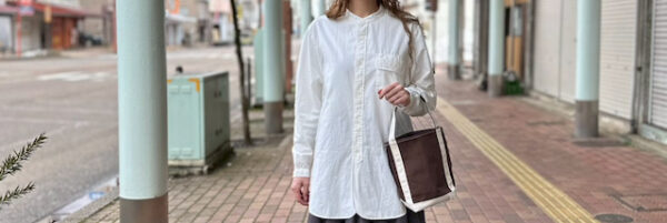 Band Collar Long Shirt